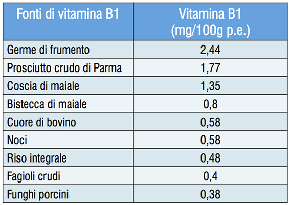 Fonti vitamina B1