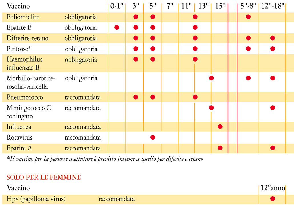 Calendario vaccinale papilloma virus. Calendario vaccinale papilloma virus